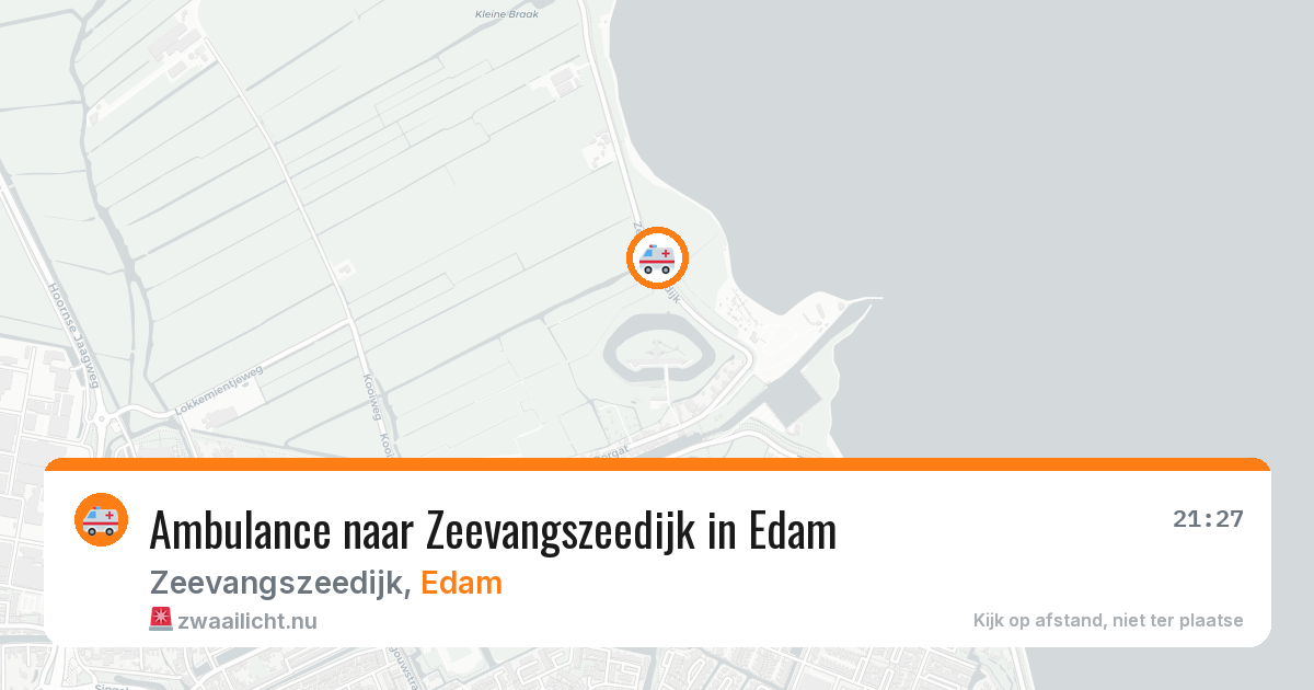 Ambulance naar Zeevangszeedijk in Edam — 21 jul 2026
