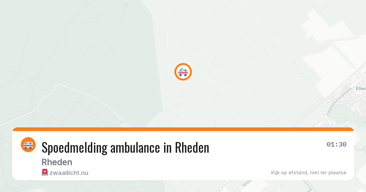 Spoedmelding ambulance in Rheden — 13 jul 2026