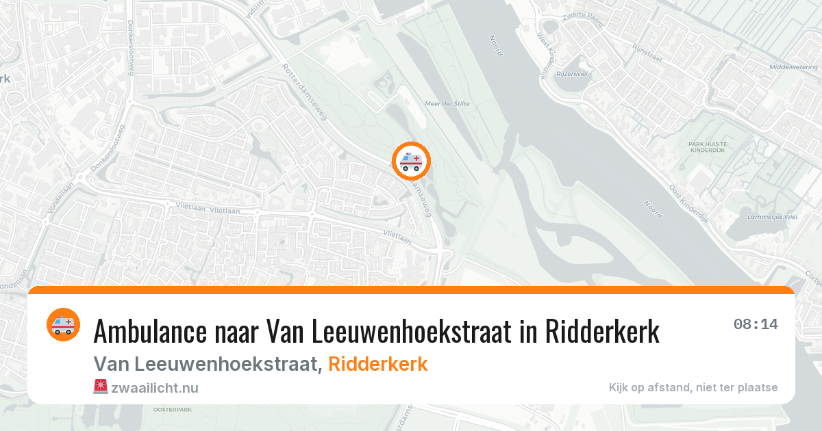 Ambulance naar Van Leeuwenhoekstraat in Ridderkerk — 11 jul 2026