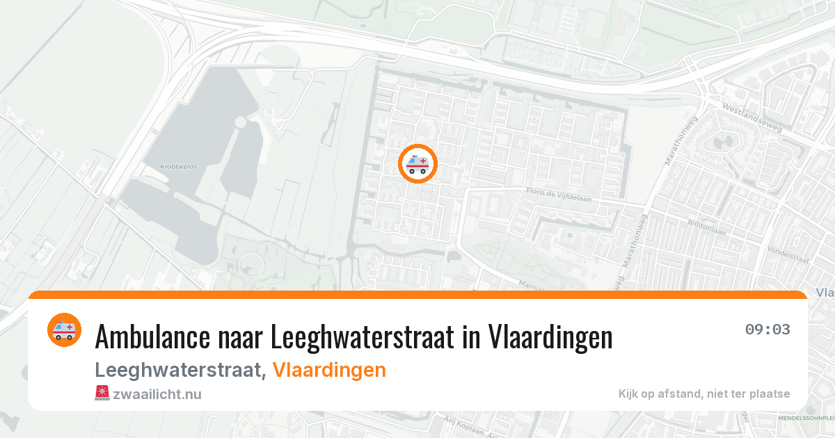 Ambulance naar Leeghwaterstraat in Vlaardingen — 17 mrt 2026