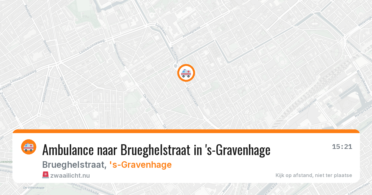 Ambulance naar Brueghelstraat in 's-Gravenhage — 21 jul 2026
