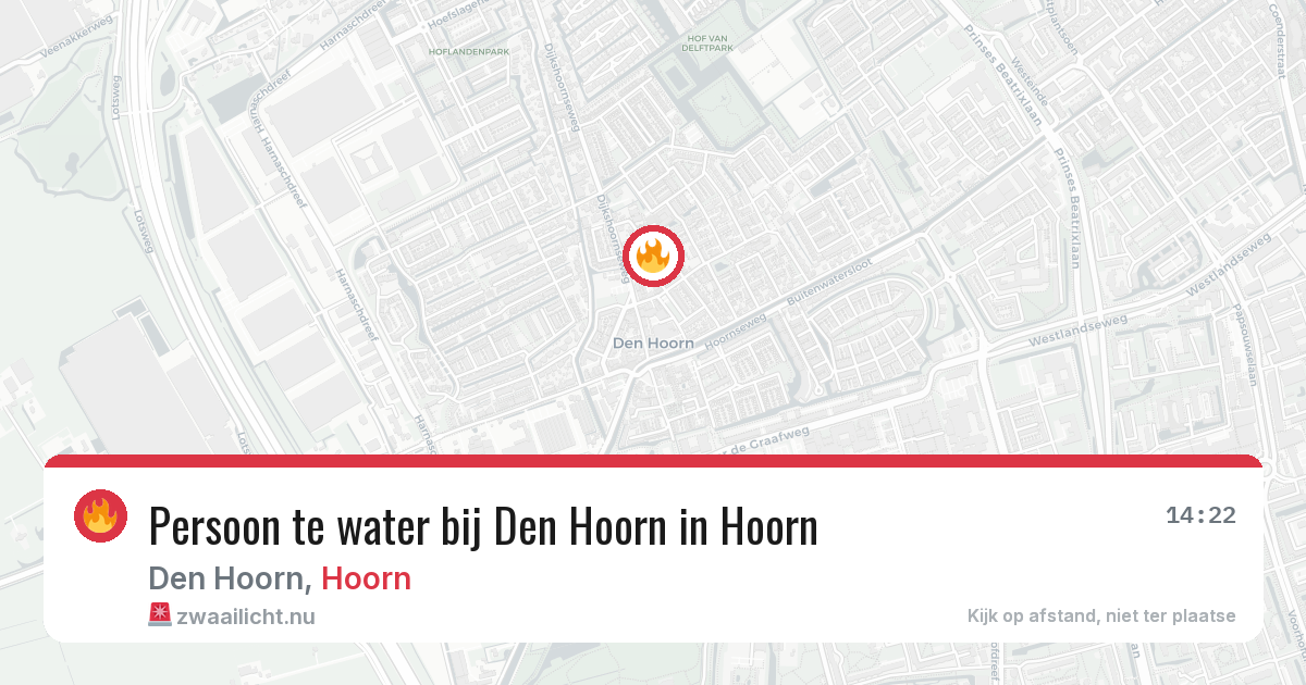 Persoon te water bij Den Hoorn in Hoorn — 22 jul 2026