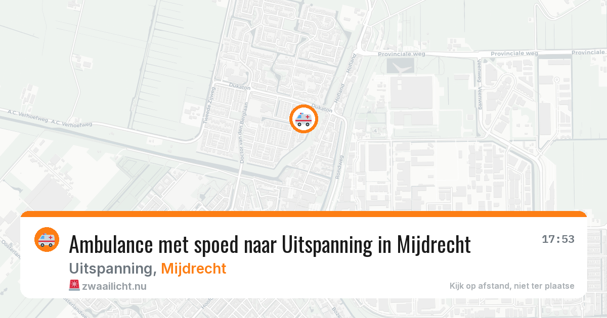 Ambulance met spoed naar Uitspanning in Mijdrecht — 17 jan 2026