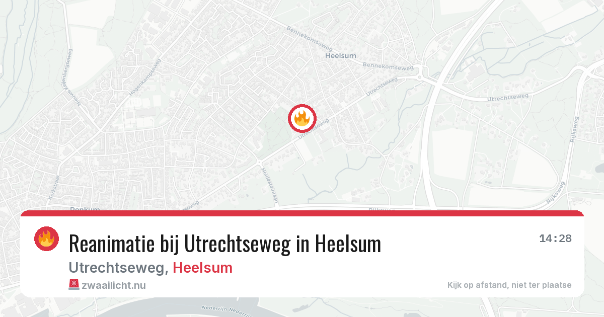 Reanimatie bij Utrechtseweg in Heelsum — 7 feb 2026