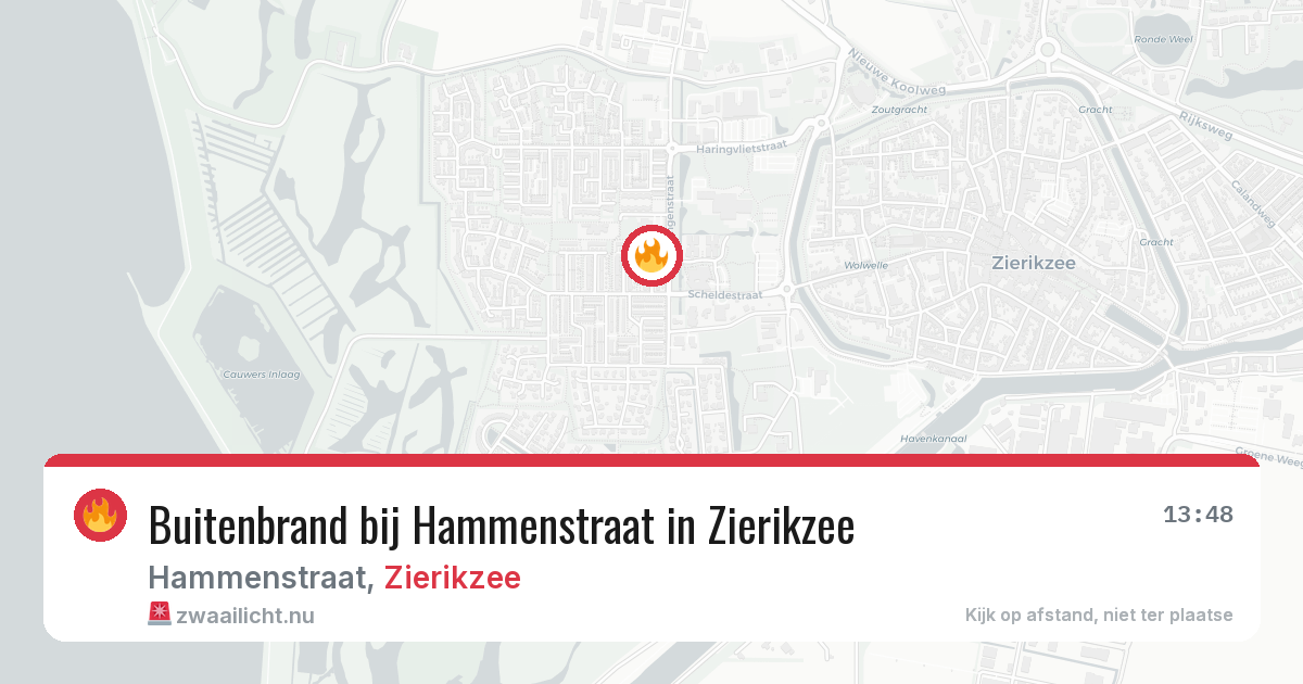 Buitenbrand bij Hammenstraat in Zierikzee — 22 jul 2026