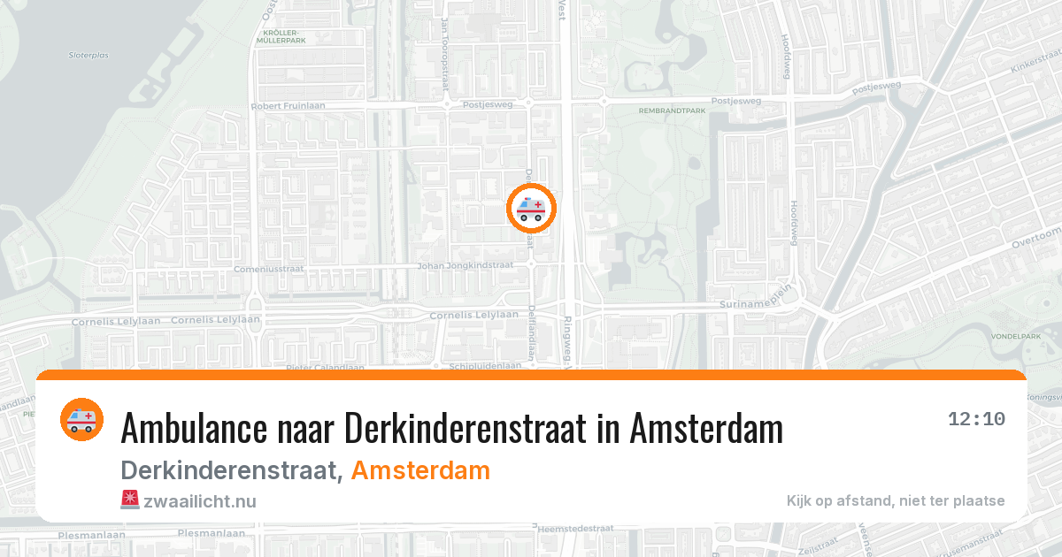 Ambulance naar Derkinderenstraat in Amsterdam — 31 mrt 2026
