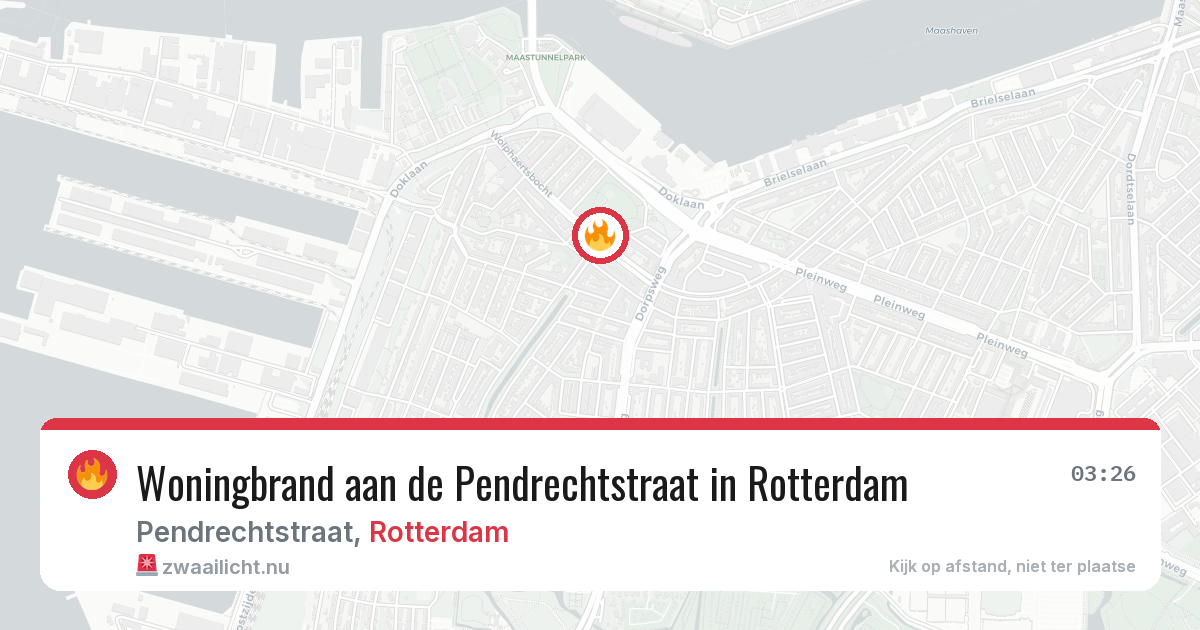 Woningbrand aan de Pendrechtstraat in Rotterdam — 17 jul 2026