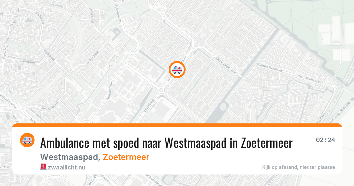 Ambulance met spoed naar Westmaaspad in Zoetermeer — 6 jun 2026