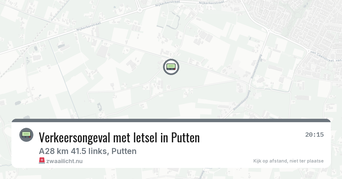 Verkeersongeval met letsel in Putten — 25 mei 2026