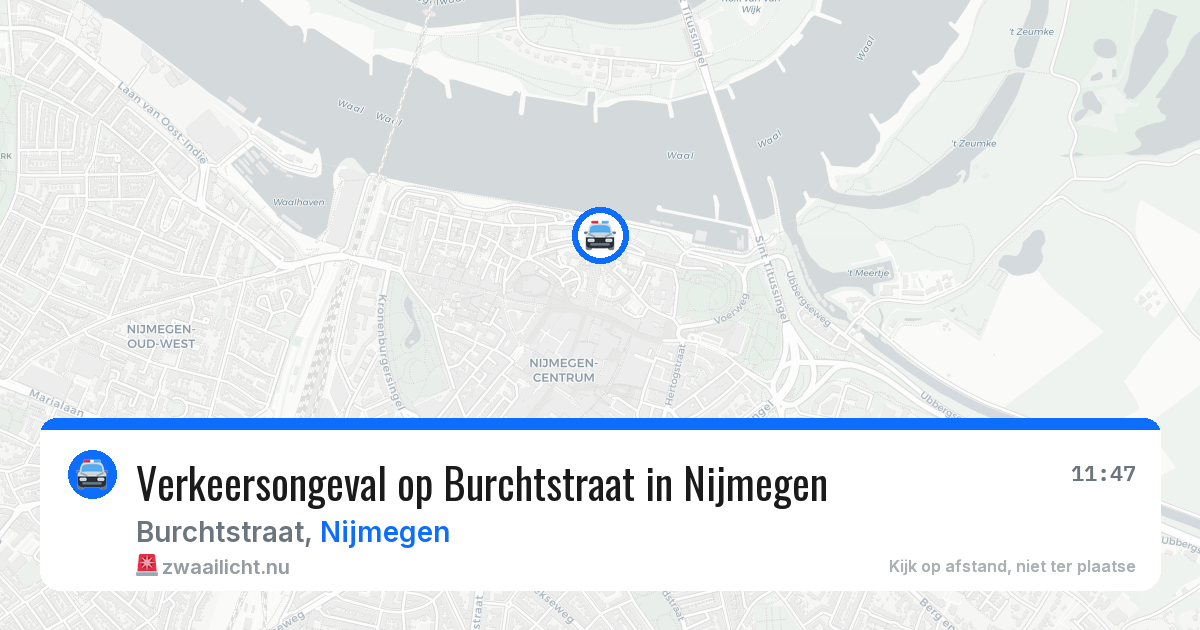 Verkeersongeval op Burchtstraat in Nijmegen — 18 mrt 2026