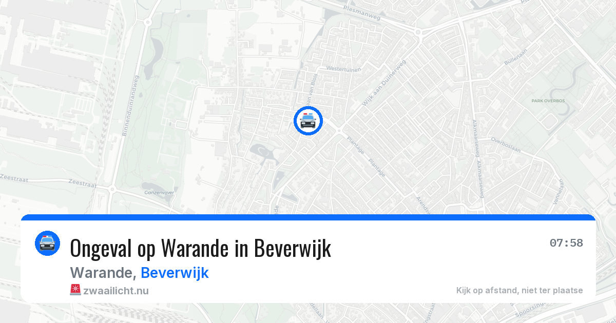Ongeval op Warande in Beverwijk — 16 apr 2026