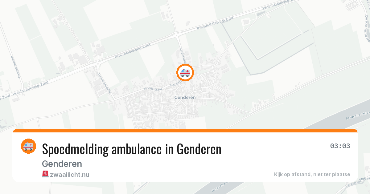 Spoedmelding ambulance in Genderen — 27 jun 2026