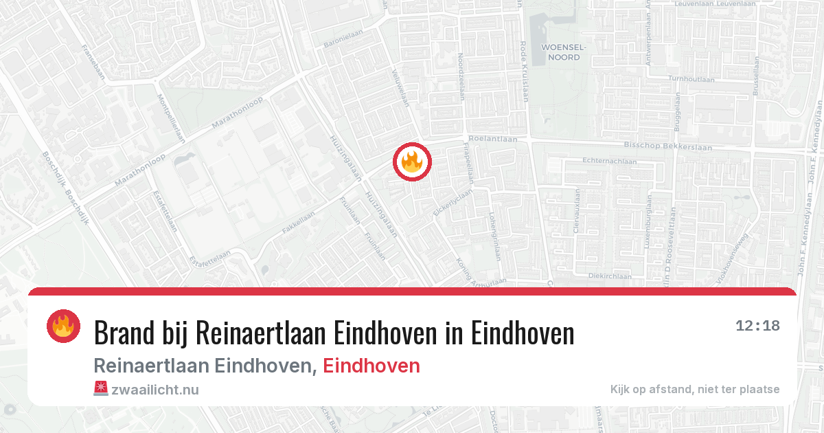 Brand bij Reinaertlaan Eindhoven in Eindhoven — 25 jul 2026