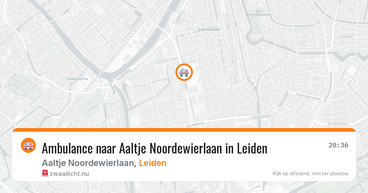Ambulance naar Aaltje Noordewierlaan in Leiden — 25 jul 2026