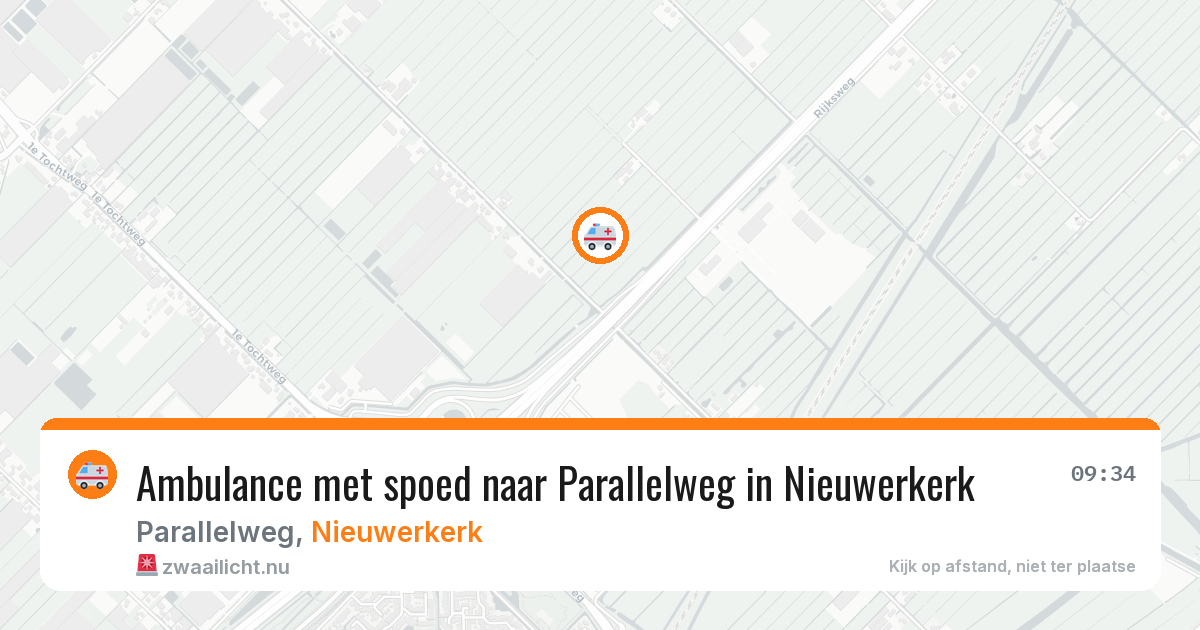 Ambulance met spoed naar Parallelweg in Nieuwerkerk — 11 apr 2026
