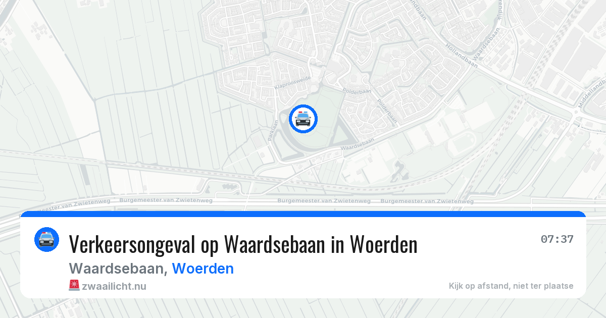 Verkeersongeval op Waardsebaan in Woerden — 19 apr 2026