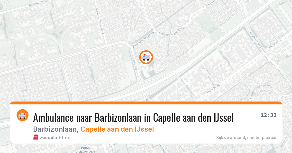 Ambulance naar Barbizonlaan in Capelle aan den IJssel — 12 jul 2026