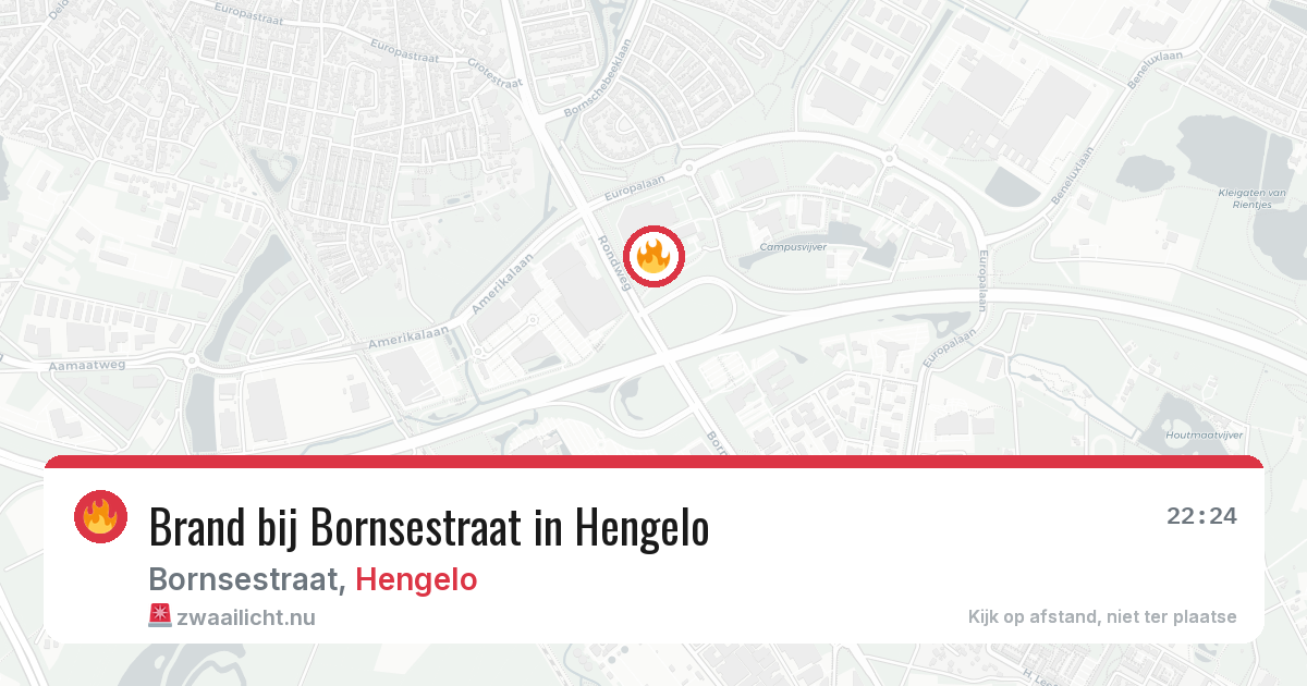 Brand bij Bornsestraat in Hengelo — 3 jun 2026