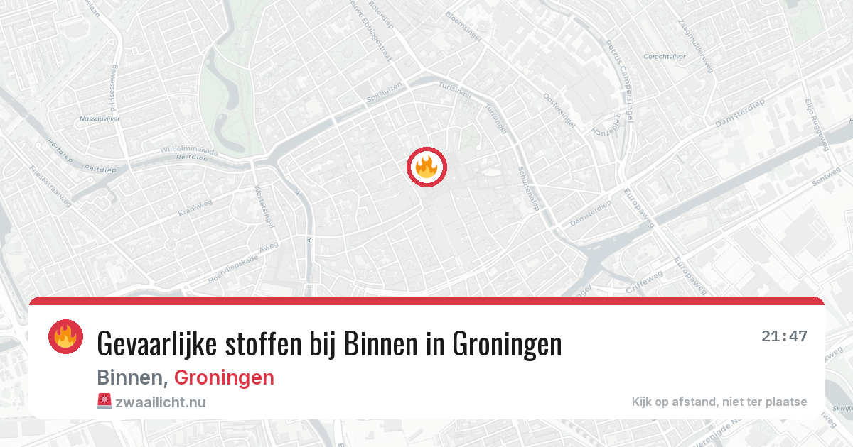 Gevaarlijke stoffen bij Binnen in Groningen — 17 jul 2026