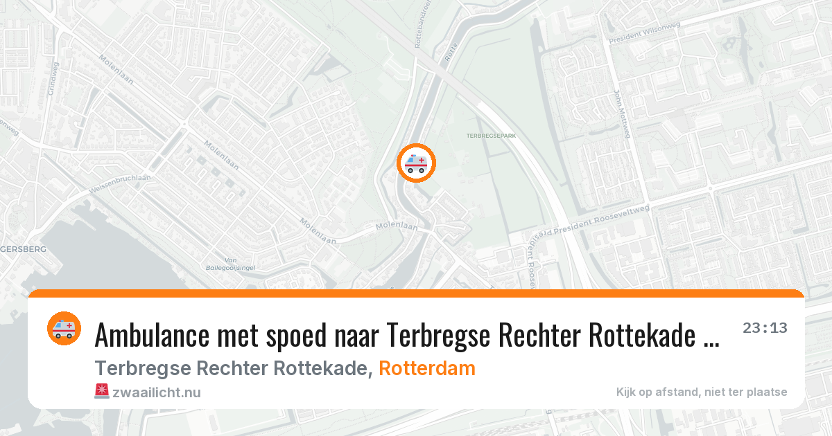 Ambulance met spoed naar Terbregse Rechter Rottekade in Rotterdam — 5 mei 2026