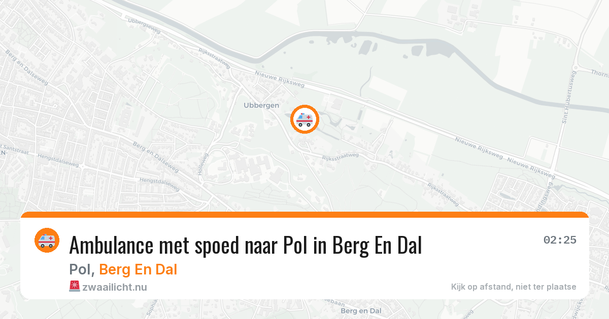 Ambulance met spoed naar Pol in Berg En Dal — 26 jan 2026