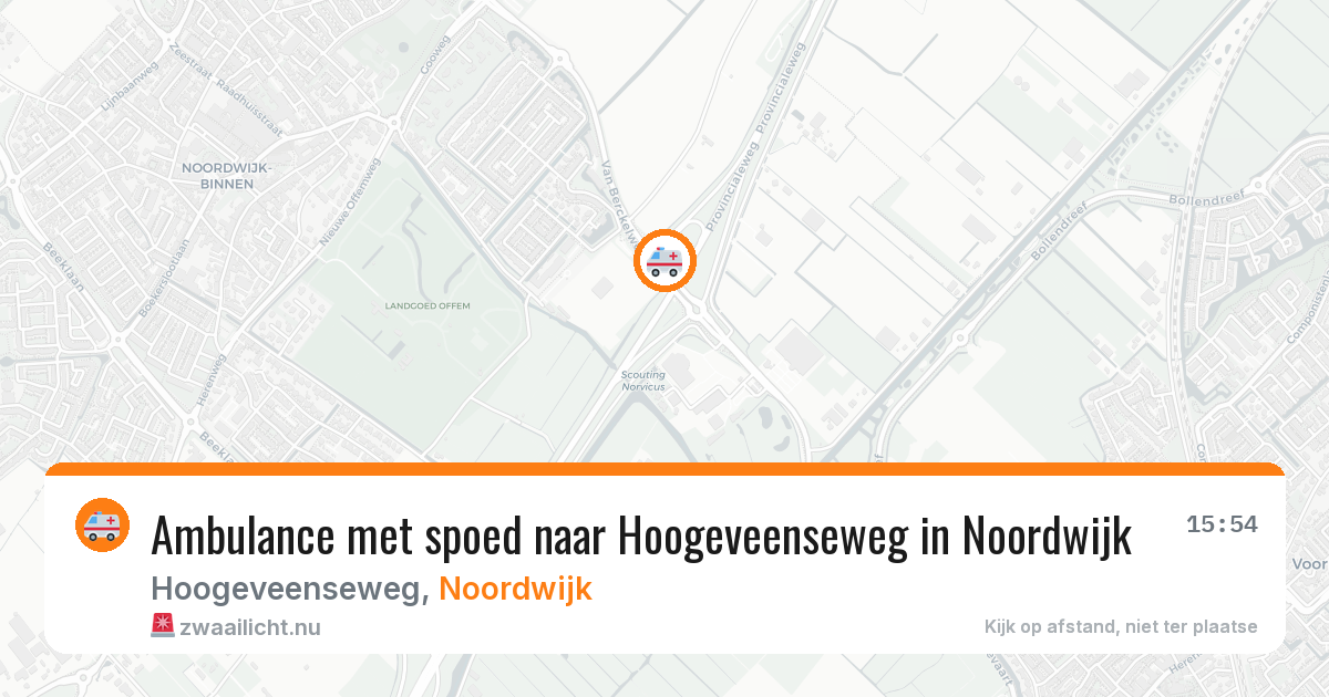 Ambulance met spoed naar Hoogeveenseweg in Noordwijk — 23 jul 2026