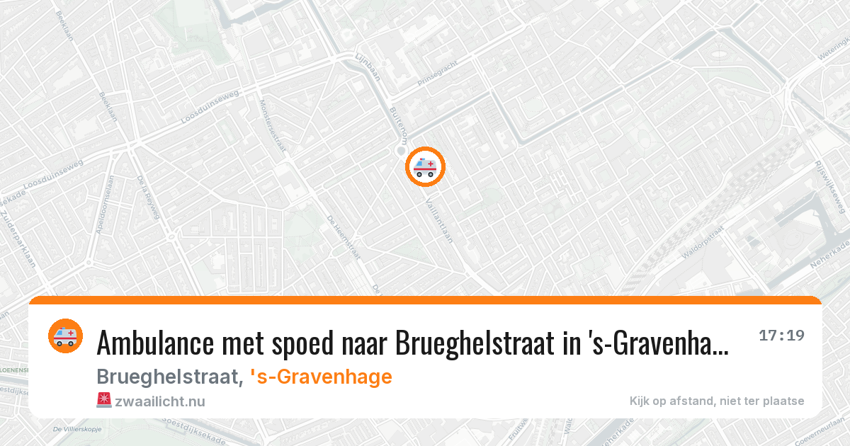 Ambulance met spoed naar Brueghelstraat in 's-Gravenhage — 30 apr 2026