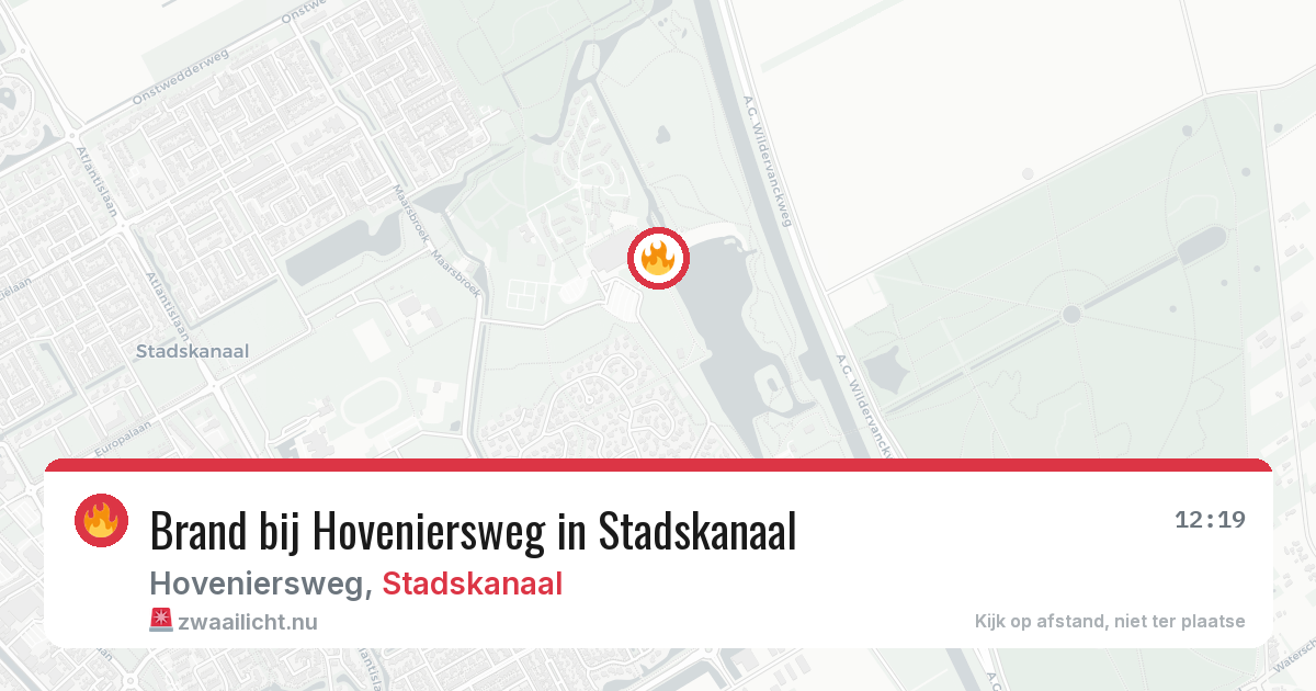 Brand bij Hoveniersweg in Stadskanaal — 23 apr 2026