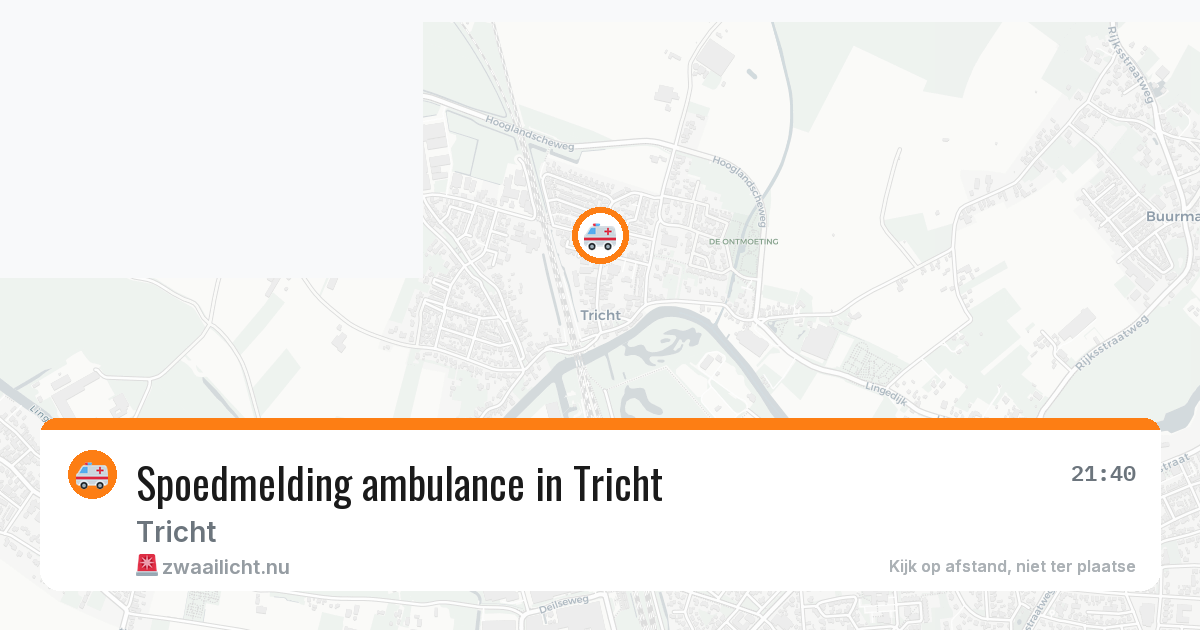 Spoedmelding ambulance in Tricht — 30 jun 2026