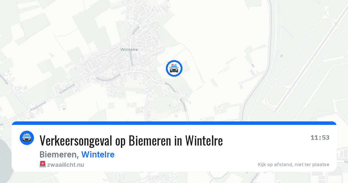 Verkeersongeval op Biemeren in Wintelre — 23 apr 2026