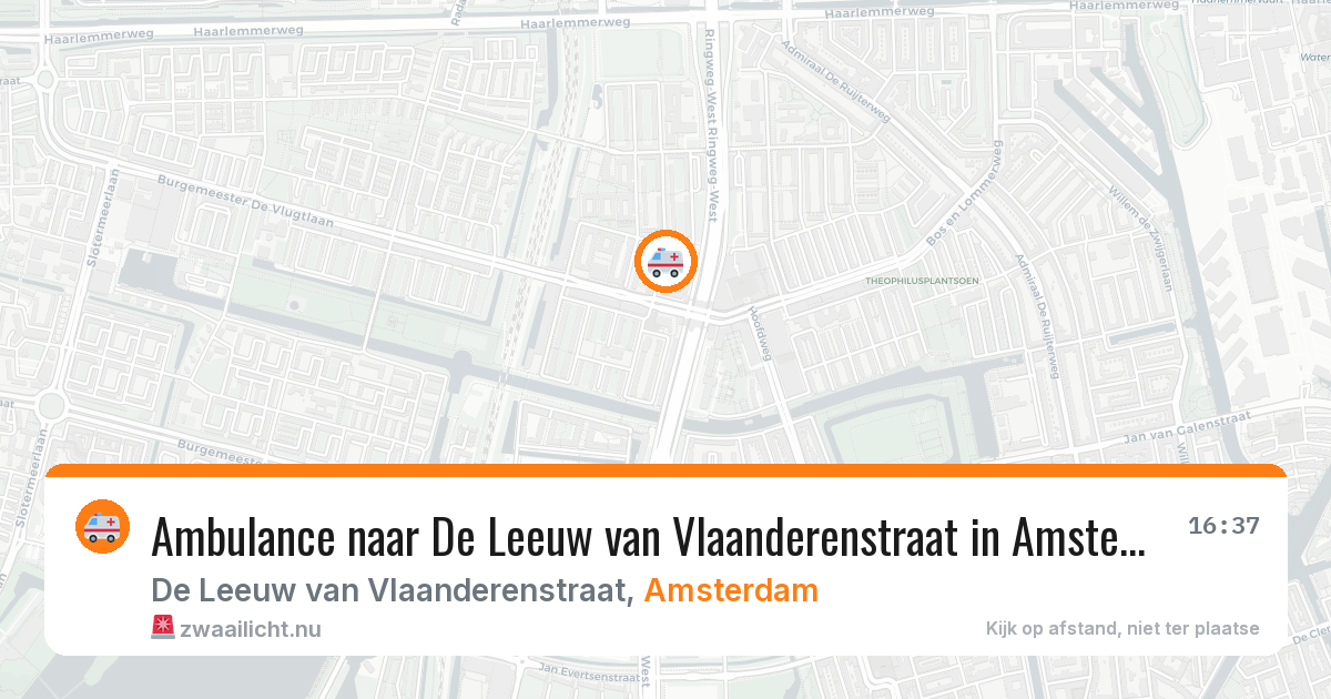Ambulance naar De Leeuw van Vlaanderenstraat in Amsterdam — 26 mrt 2026