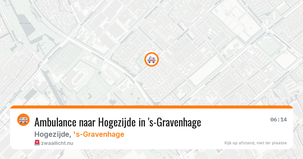 Ambulance naar Hogezijde in 's-Gravenhage — 26 apr 2026
