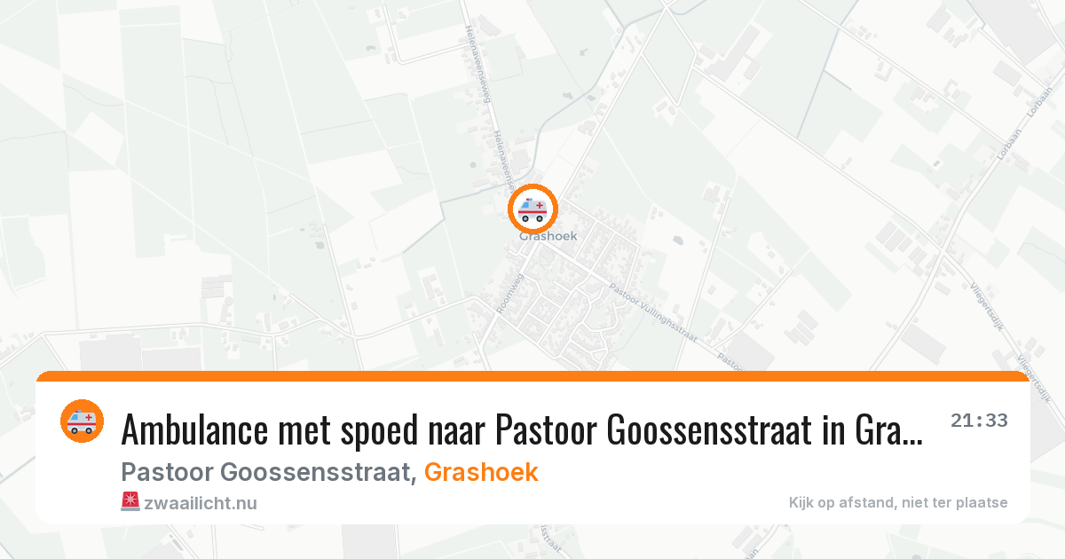Ambulance met spoed naar Pastoor Goossensstraat in Grashoek — 1 jun 2026