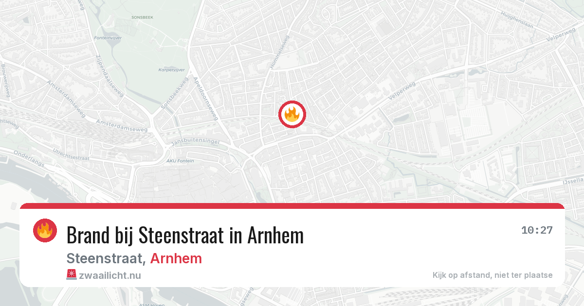 Brand bij Steenstraat in Arnhem — 22 jul 2026