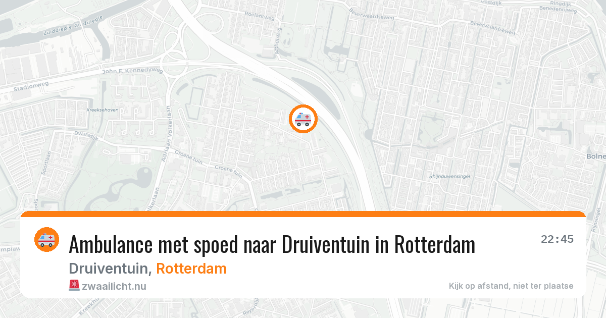 Ambulance met spoed naar Druiventuin in Rotterdam — 17 mrt 2026