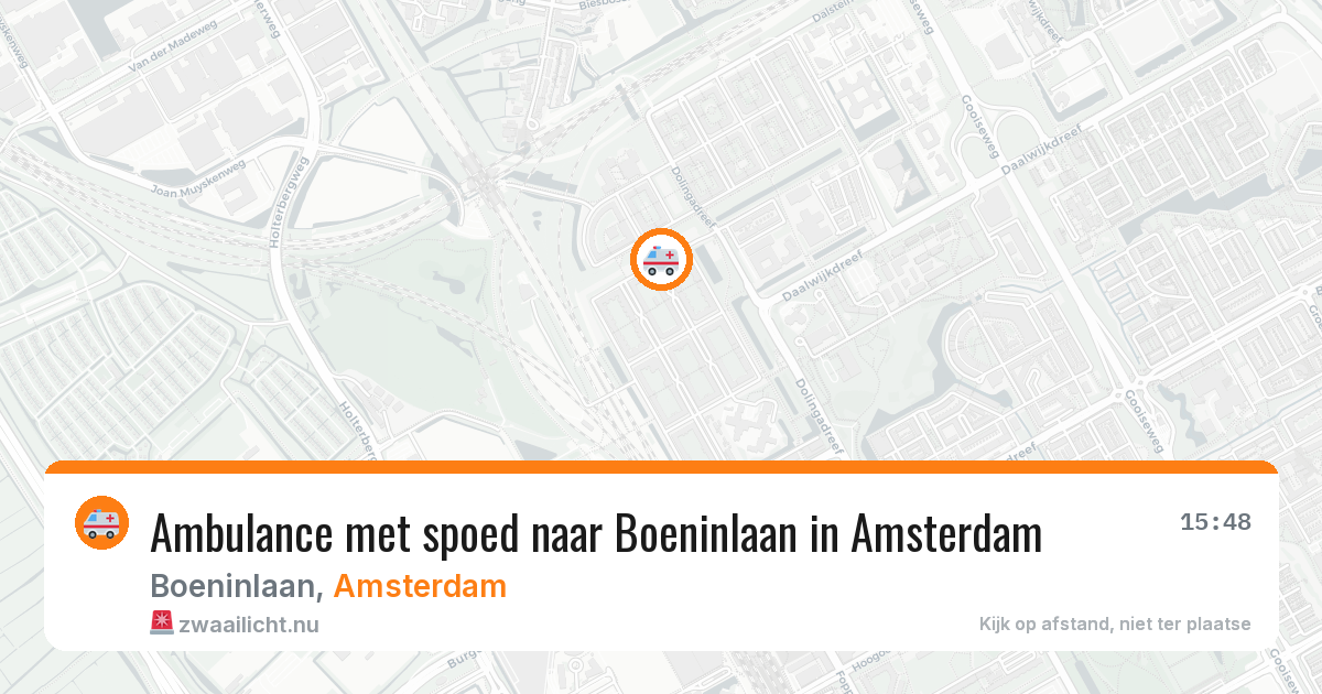 Ambulance met spoed naar Boeninlaan in Amsterdam — 18 mei 2026