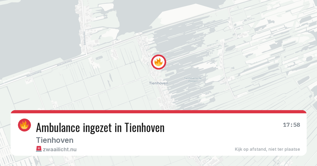 Ambulance ingezet in Tienhoven — 16 mei 2026