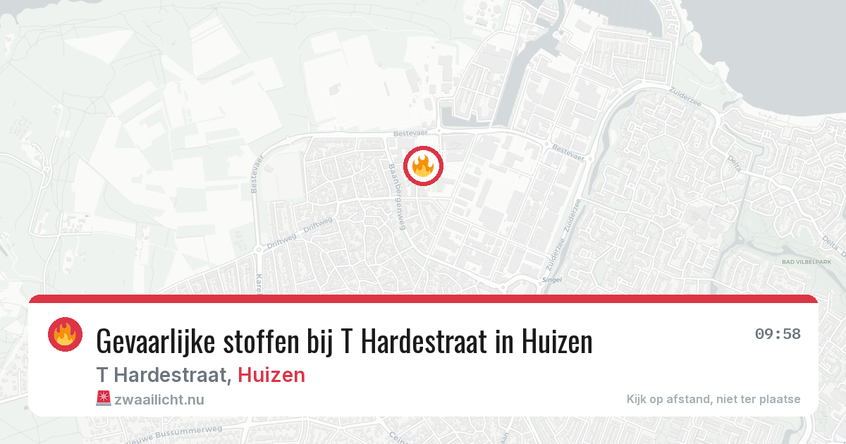 Gevaarlijke stoffen bij T Hardestraat in Huizen — 7 apr 2026