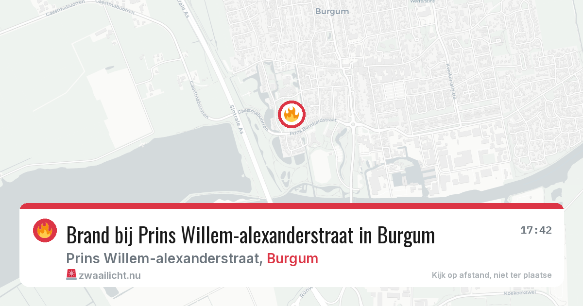 Brand bij Prins Willem-alexanderstraat in Burgum — 28 mei 2026
