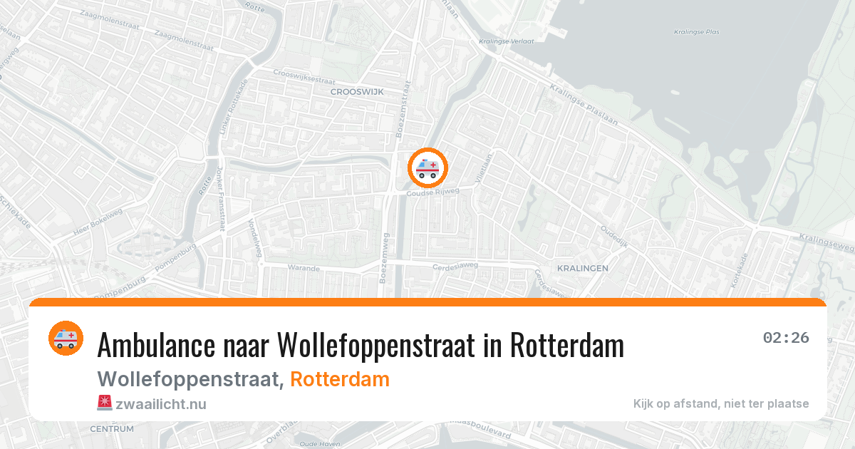 Ambulance naar Wollefoppenstraat in Rotterdam — 23 mrt 2026