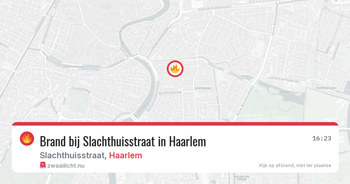 Brand bij Slachthuisstraat in Haarlem — 23 jul 2026