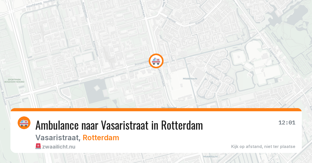Ambulance naar Vasaristraat in Rotterdam — 18 mei 2026