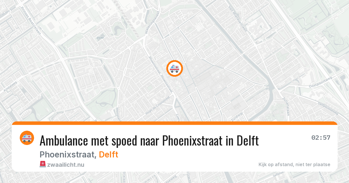 Ambulance met spoed naar Phoenixstraat in Delft — 18 mrt 2026