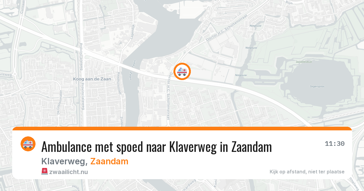 Ambulance met spoed naar Klaverweg in Zaandam — 25 jun 2026