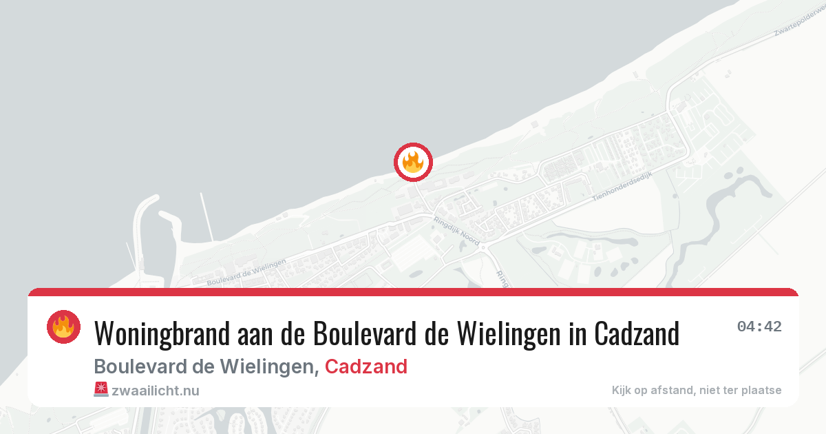 Woningbrand aan de Boulevard de Wielingen in Cadzand — 14 mei 2026