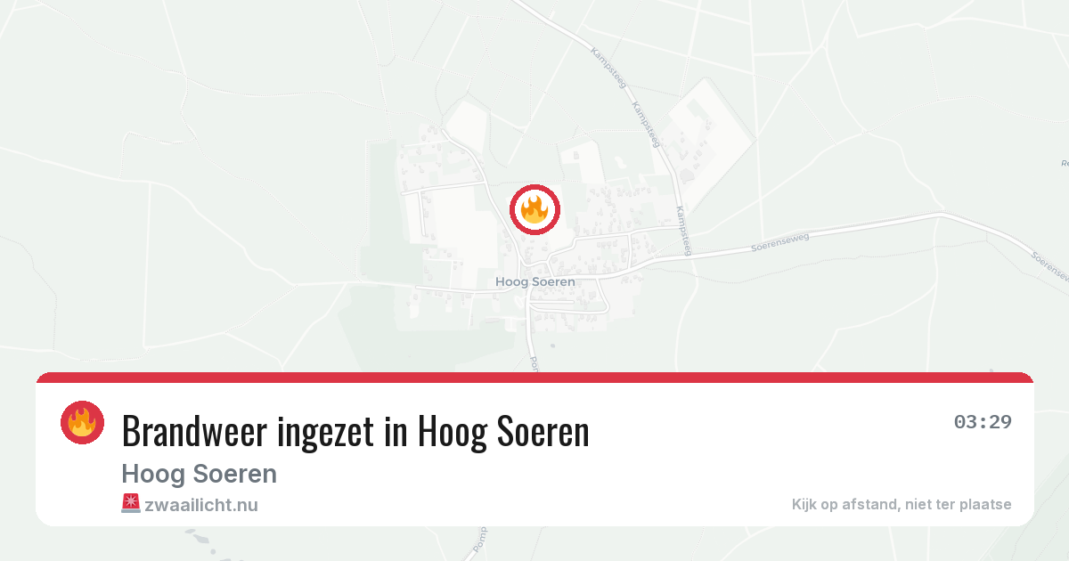 Brandweer ingezet in Hoog Soeren — 4 feb 2026 | 🚨 Zwaailicht.nu