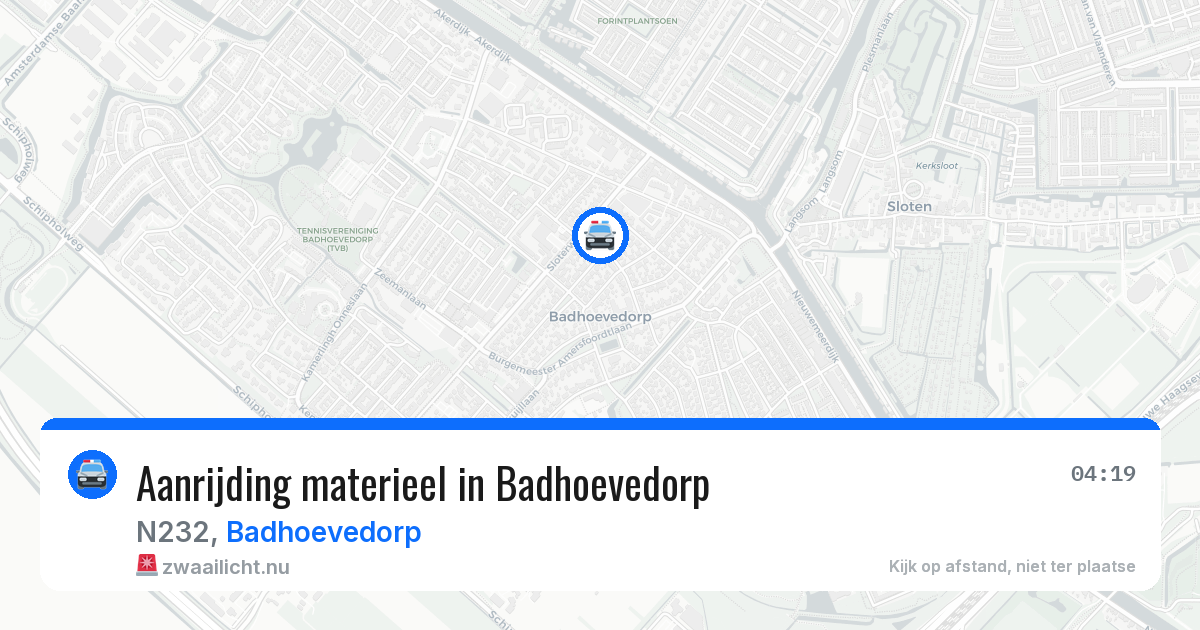 Aanrijding materieel in Badhoevedorp — 18 mei 2026