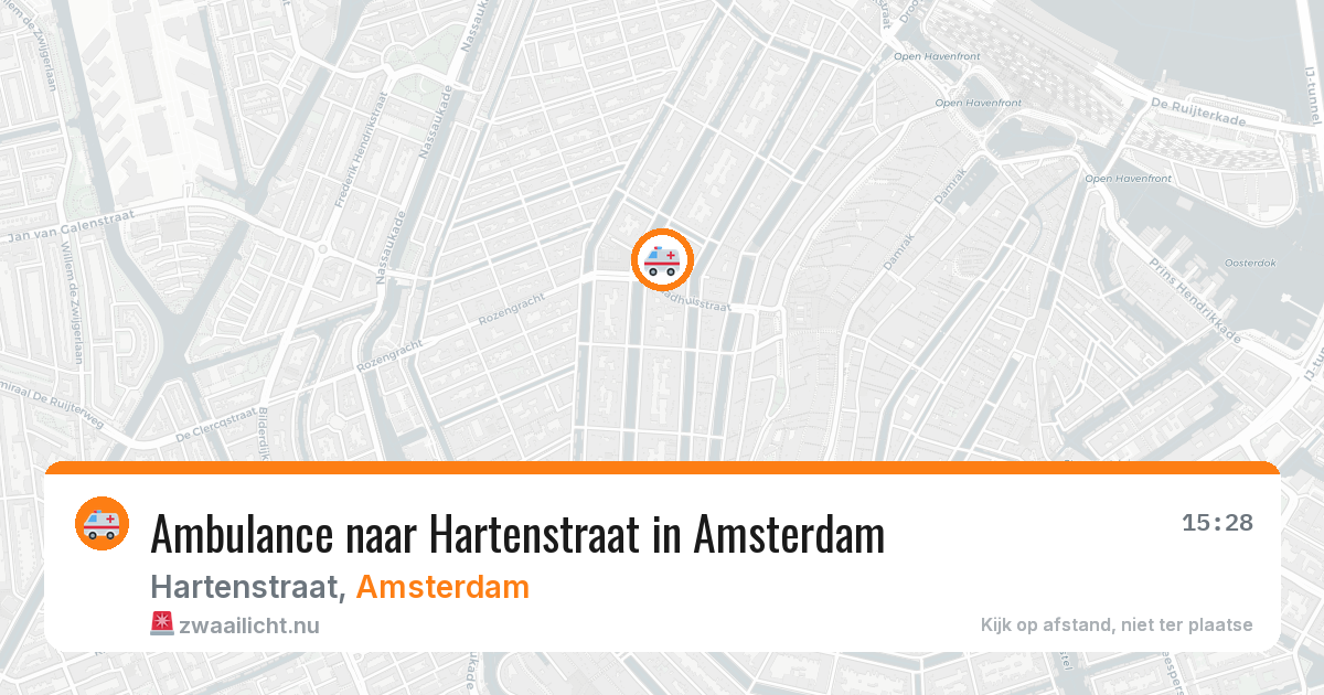 Ambulance naar Hartenstraat in Amsterdam — 29 mei 2026