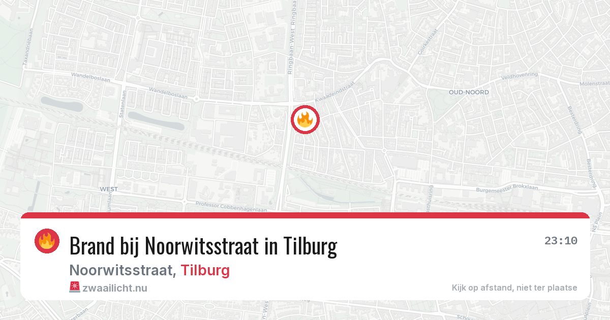 Brand bij Noorwitsstraat in Tilburg — 16 mei 2026