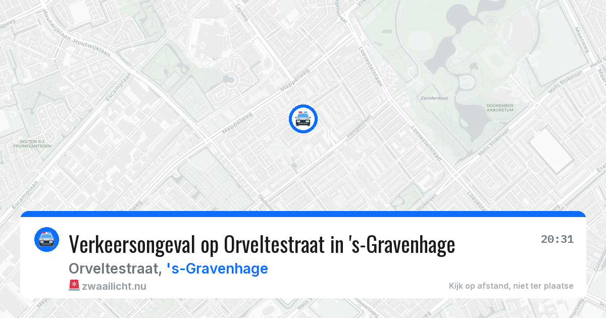 Verkeersongeval op Orveltestraat in 's-Gravenhage — 14 jul 2026